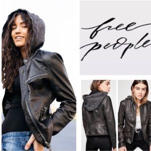 FREE PEOPLE Monroe Vegan Leather
Jacket, Womens Size LG, Black - EVEREVE